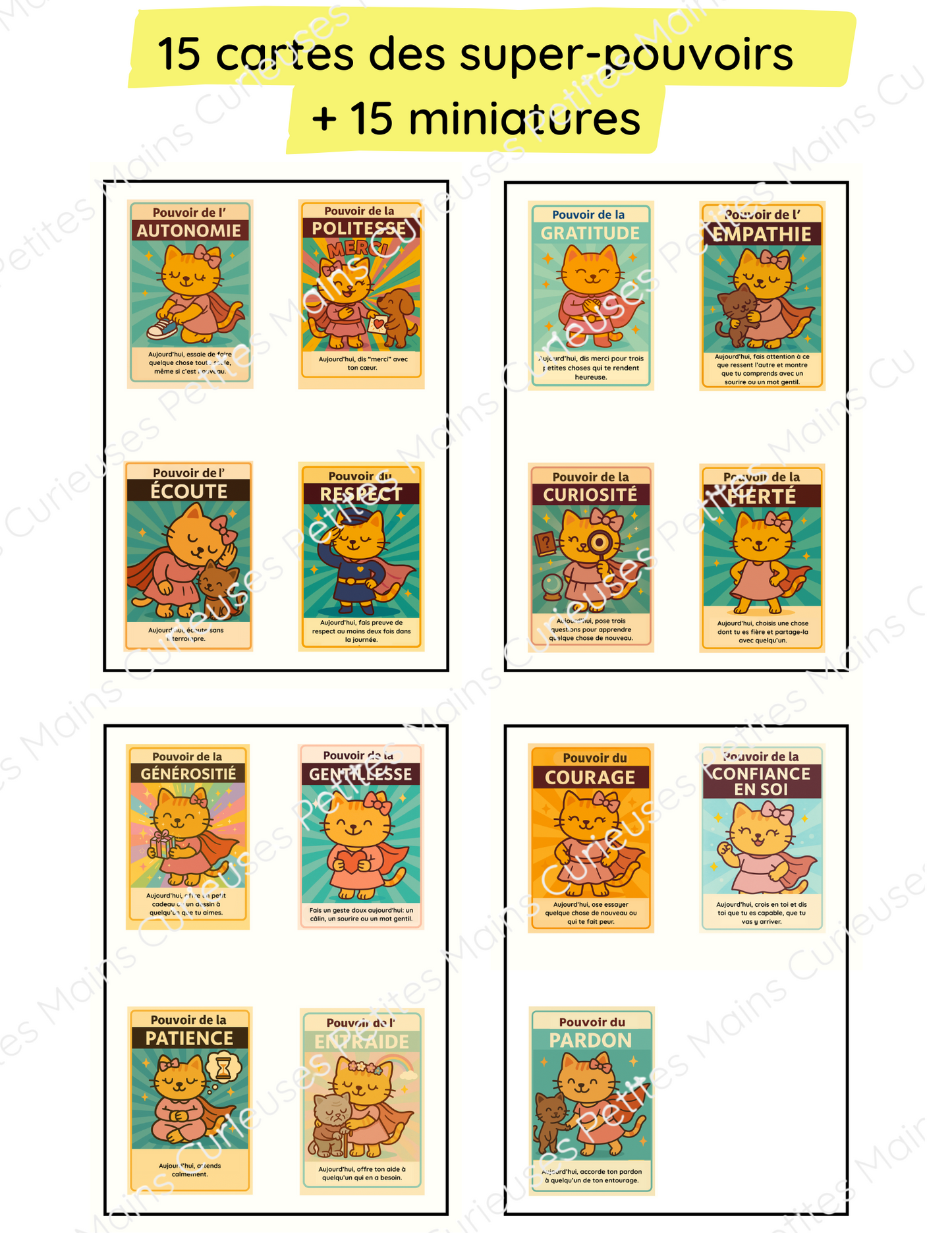 KIT des Super-pouvoirs: LES VALEURS (Fille)
