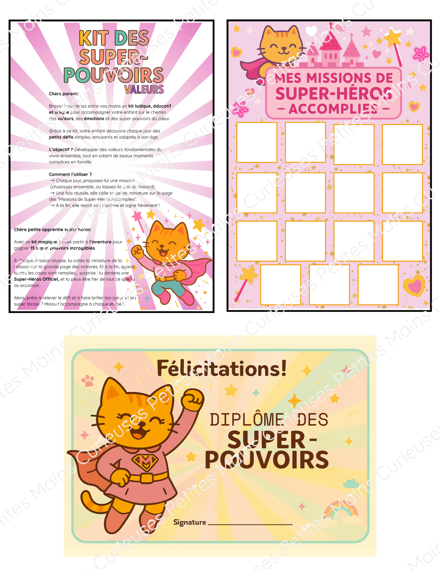 KIT des Super-pouvoirs: LES VALEURS (Fille)
