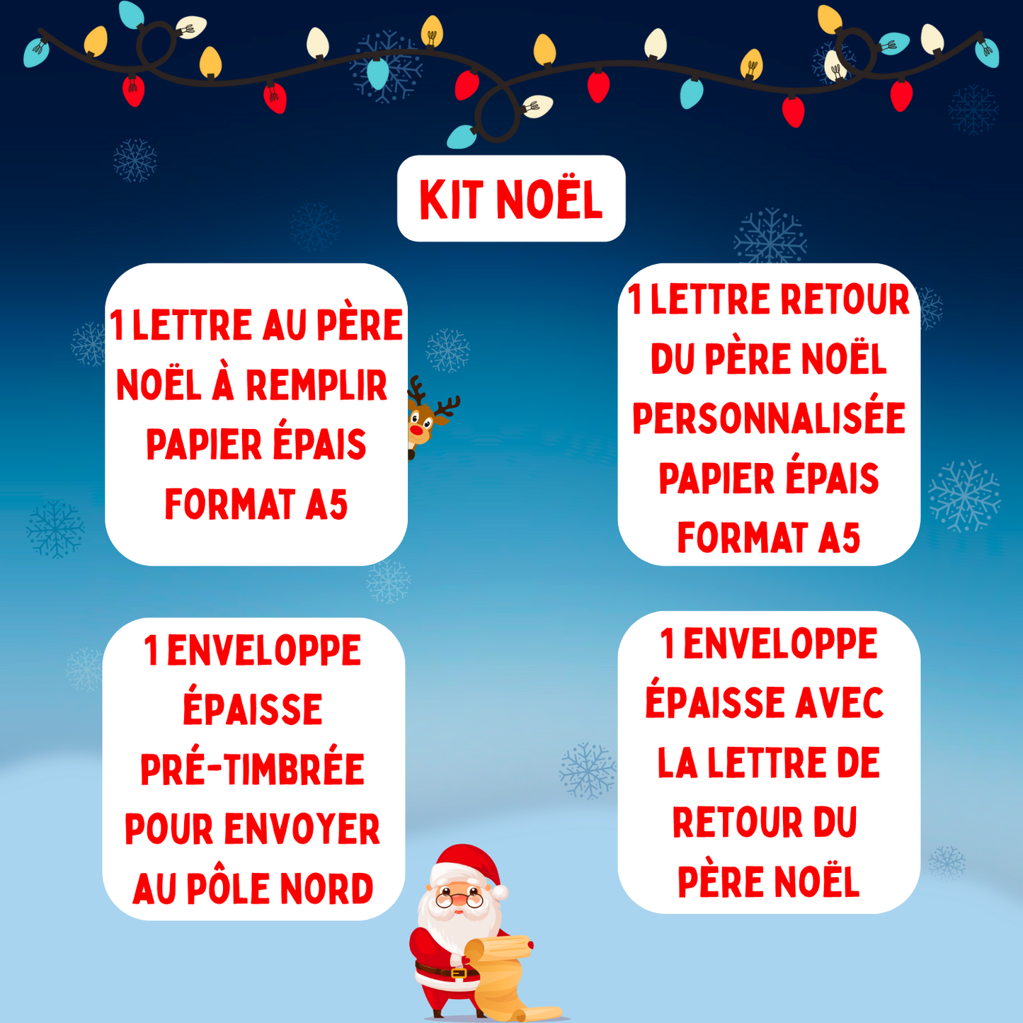 Kit lettre au Père Noël Personnalisé